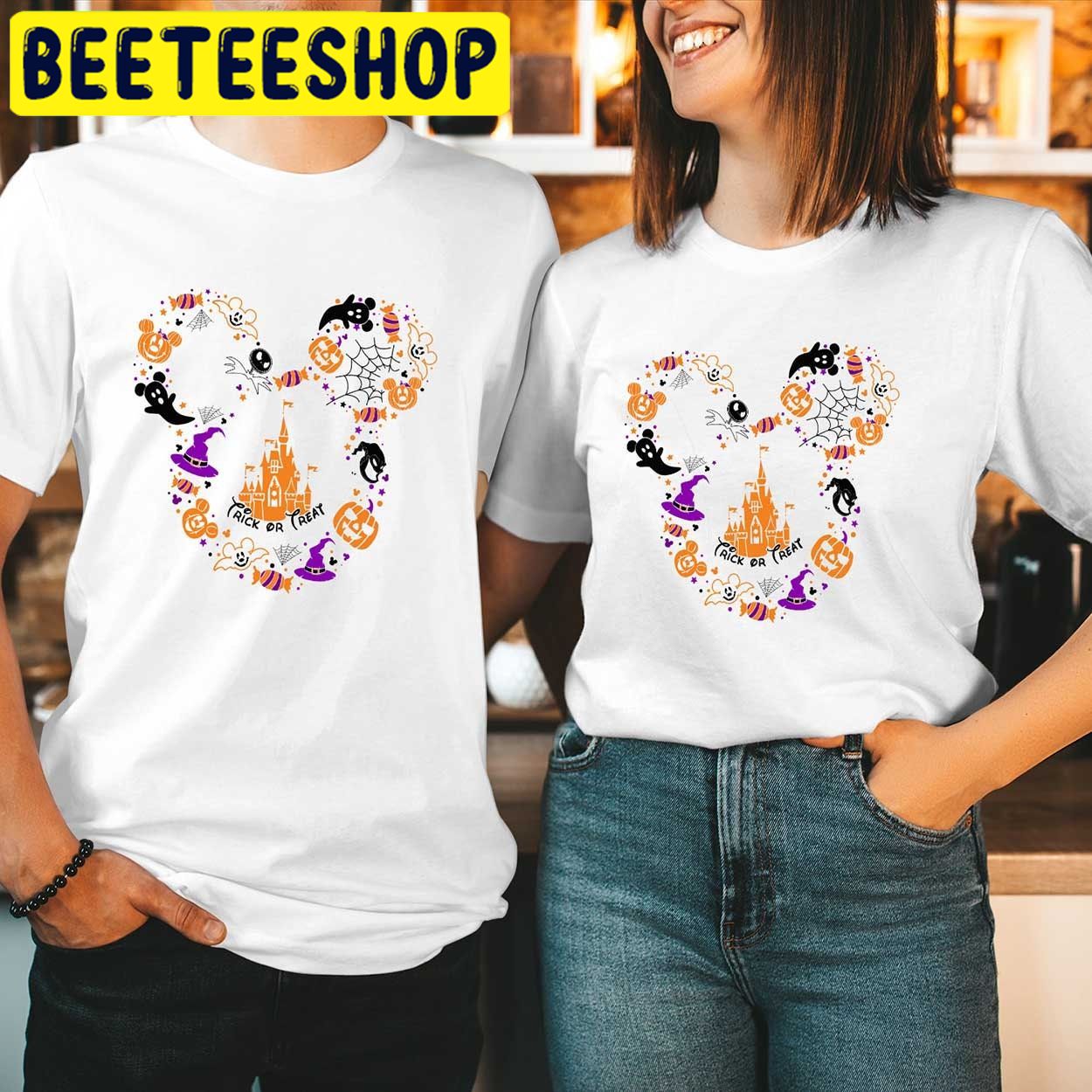 Trick Or Treat Minnie Mickey Ears Scary Castle Funny HalloweenTrending Unisex Shirt Trick Or Treat Minnie Mickey Ears Scary Castle Funny HalloweenTrending Unisex Shirt