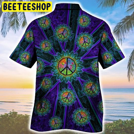 Trippy Peace Sign Pattern Trending Hawaiian Shirt Trippy Peace Sign Pattern Trending Hawaiian Shirt