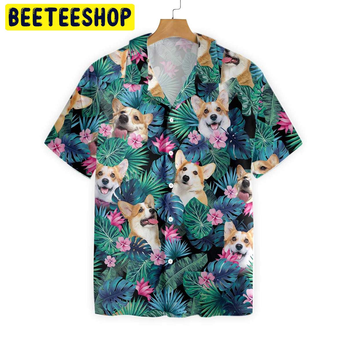 Tropical Corgi Dog Trending Hawaiian Shirt Tropical Corgi Dog Trending Hawaiian Shirt