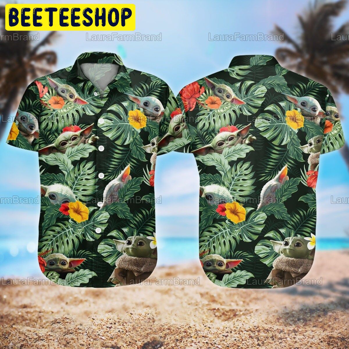 Tropical Cute Baby Yoda Trending Hawaiian Shirt Tropical Cute Baby Yoda Trending Hawaiian Shirt