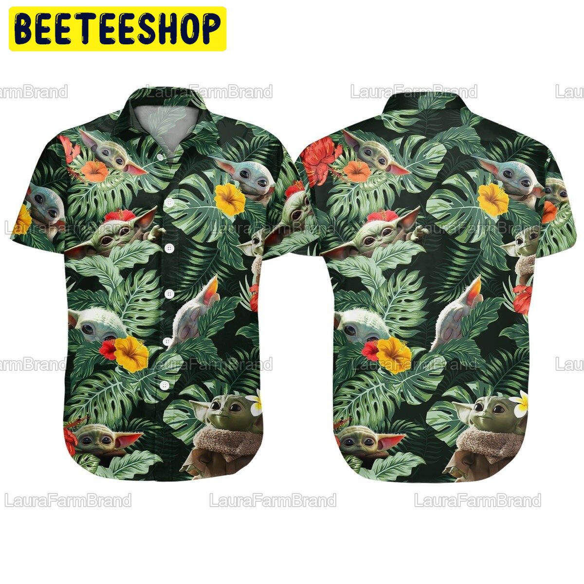 Tropical Cute Baby Yoda Trending Hawaiian Shirt Tropical Cute Baby Yoda Trending Hawaiian Shirt