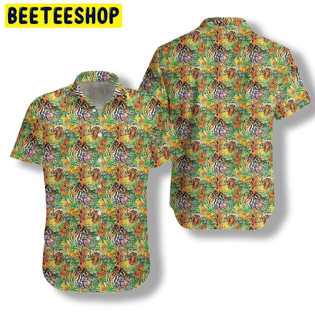 Tropical Jungle Tiger Trending Hawaiian Shirt Tropical Jungle Tiger Trending Hawaiian Shirt