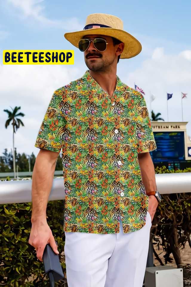 Tropical Jungle Tiger Trending Hawaiian Shirt Tropical Jungle Tiger Trending Hawaiian Shirt