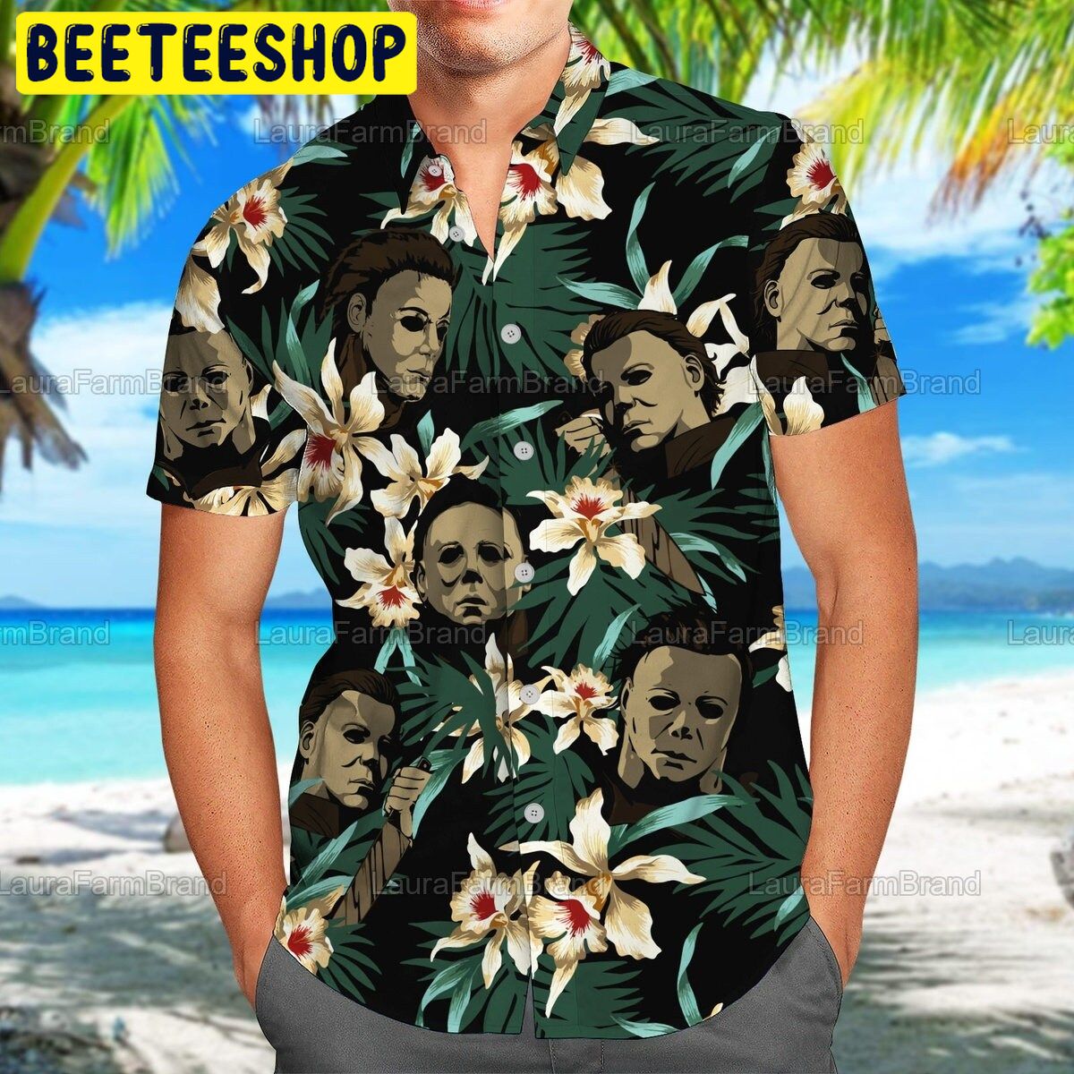 Tropical Michael Myers Halloween Trending Hawaiian Shirt Tropical Michael Myers Halloween Trending Hawaiian Shirt
