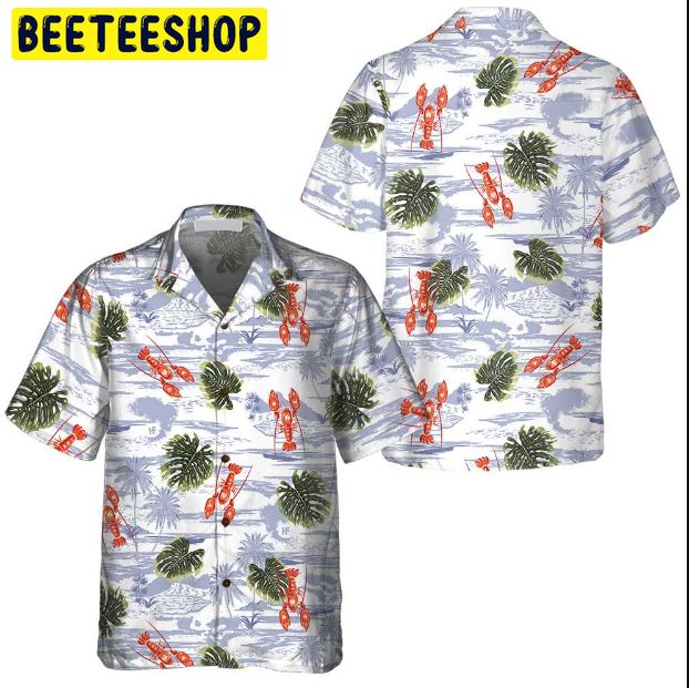 Tropical Pattern And Lobster Trending Hawaiian Shirt Tropical Pattern And Lobster Trending Hawaiian Shirt