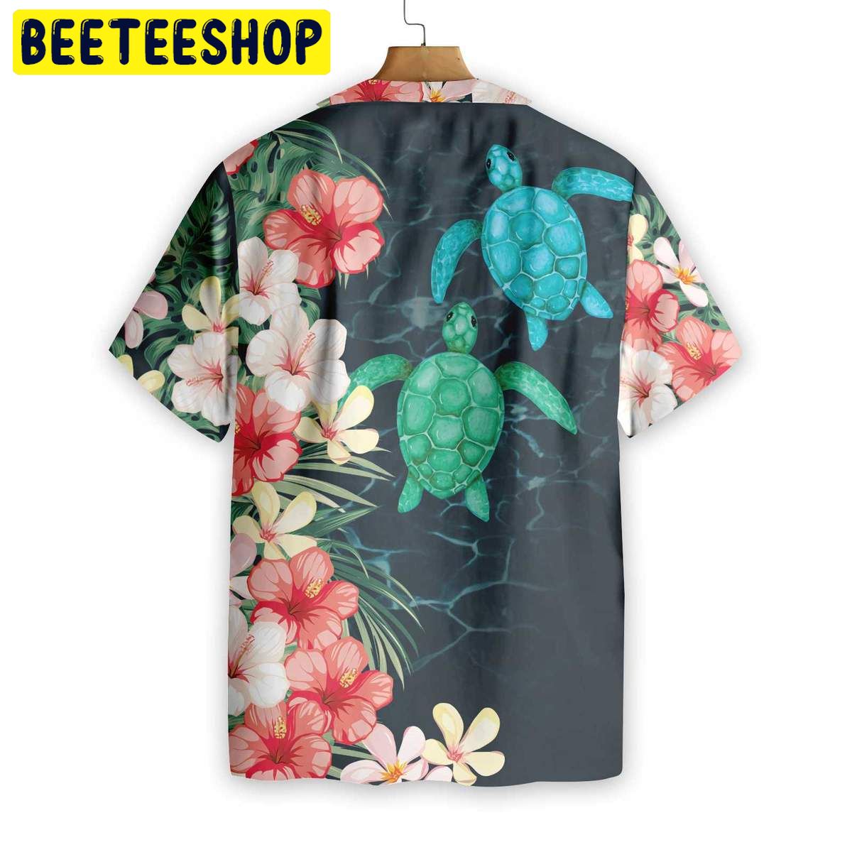 Tropical Sea Turtle And Flower Trending Hawaiian Shirt Tropical Sea Turtle And Flower Trending Hawaiian Shirt