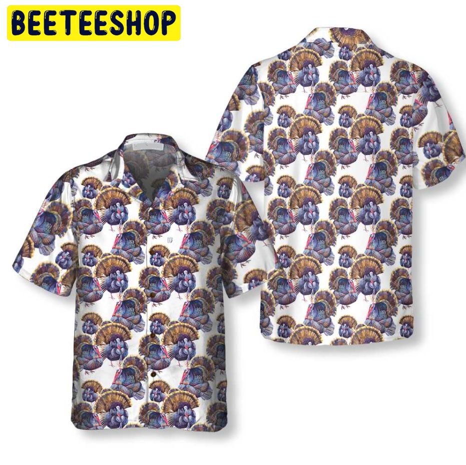 Turkey Chicken Pattern Trending Hawaiian Shirt Turkey Chicken Pattern Trending Hawaiian Shirt