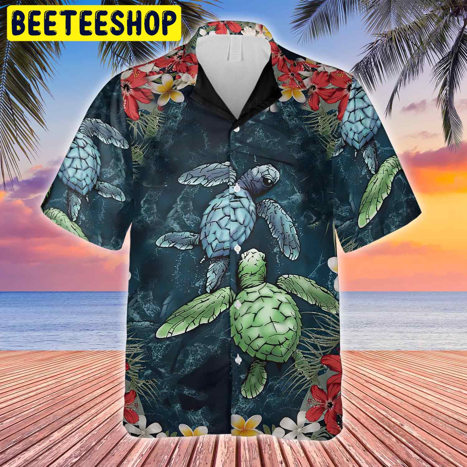 Turtle 3d Trending Hawaiian Shirt Turtle 3d Trending Hawaiian Shirt