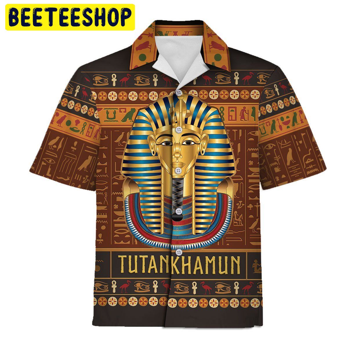 Tutankhamun 3D All Over Printed Trending Hawaiian Shirt Tutankhamun 3D All Over Printed Trending Hawaiian Shirt