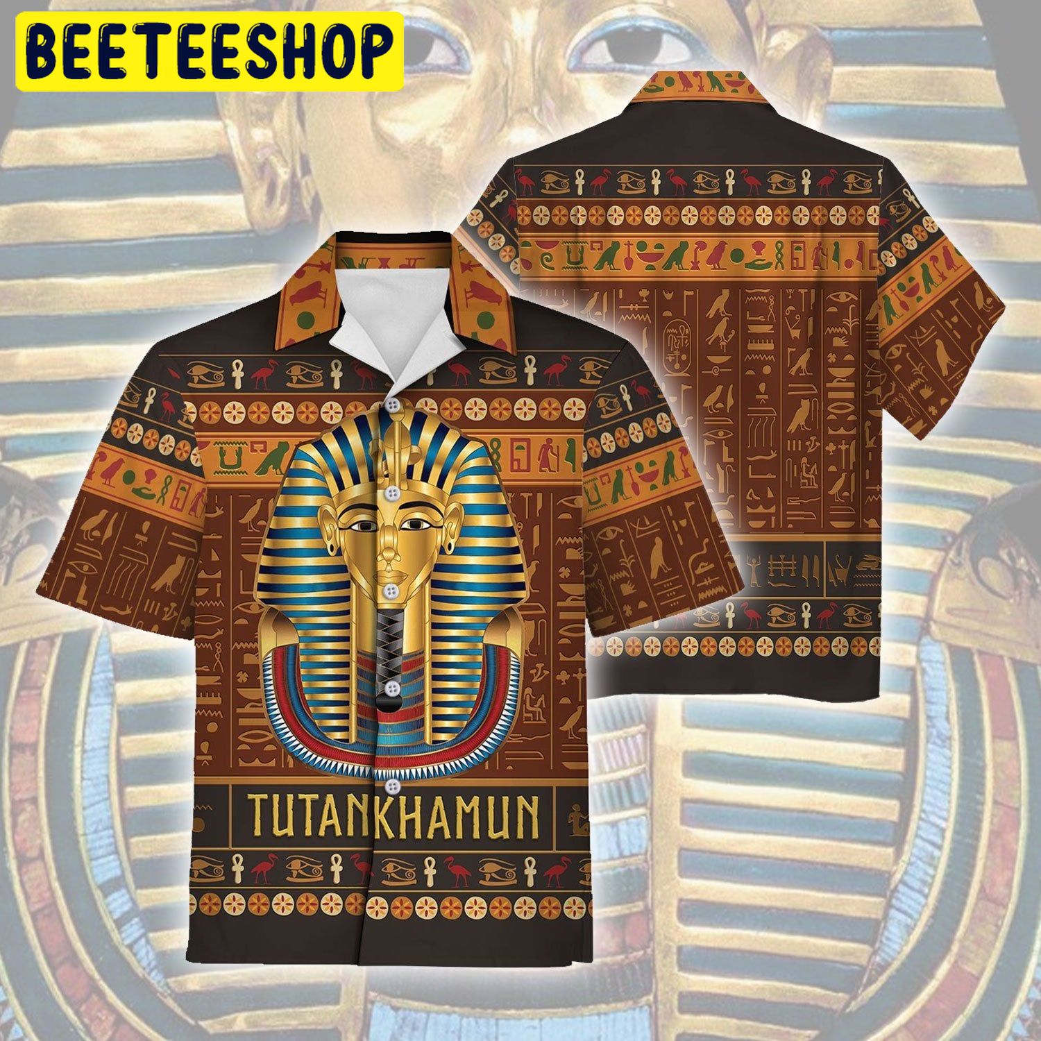 Tutankhamun 3D All Over Printed Trending Hawaiian Shirt Tutankhamun 3D All Over Printed Trending Hawaiian Shirt