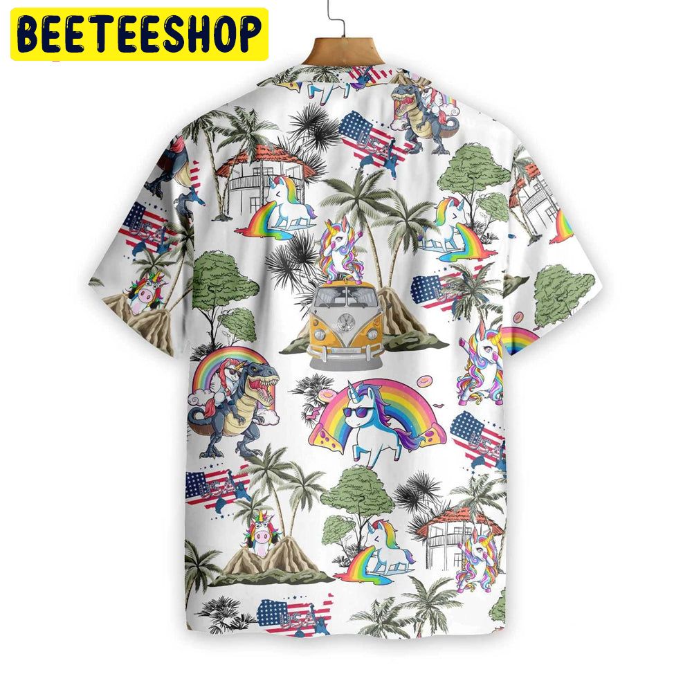Unicorn American Flag Trending Hawaiian Shirt Unicorn American Flag Trending Hawaiian Shirt