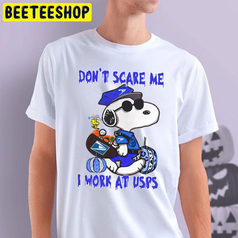 Usps Halloween Snoopy Don't Scare Me I Work At Usps Trending Unisex T-Shirt Usps Halloween Snoopy Don't Scare Me I Work At Usps Trending Unisex T-Shirt
