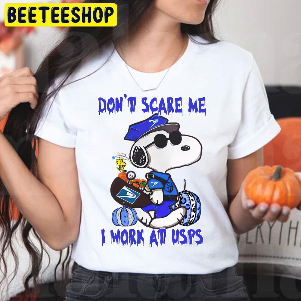Usps Halloween Snoopy Don't Scare Me I Work At Usps Trending Unisex T-Shirt Usps Halloween Snoopy Don't Scare Me I Work At Usps Trending Unisex T-Shirt