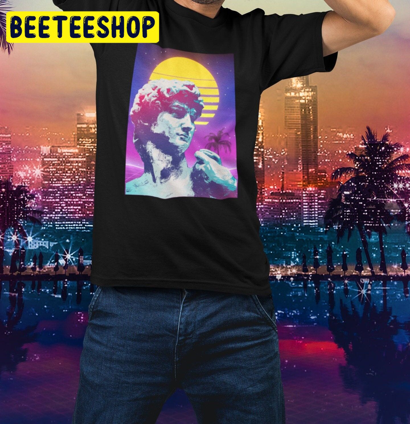Vaporwave Statue Cyber Punk Style Trending Unisex Shirt Vaporwave Statue Cyber Punk Style Trending Unisex Shirt