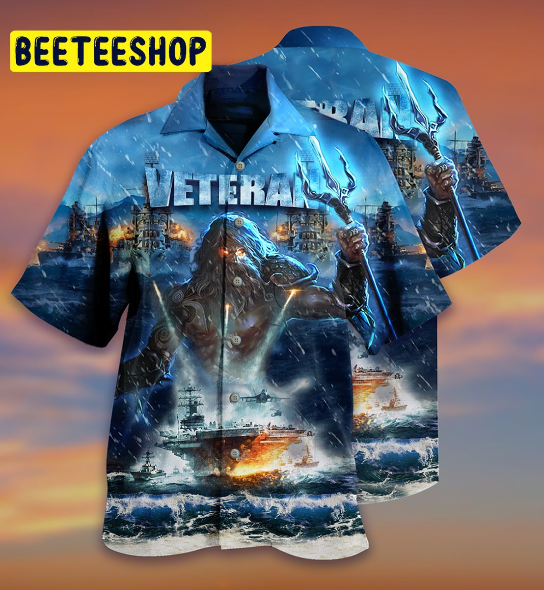 Veteran And Ocean Trending Hawaiian Shirt Veteran And Ocean Trending Hawaiian Shirt