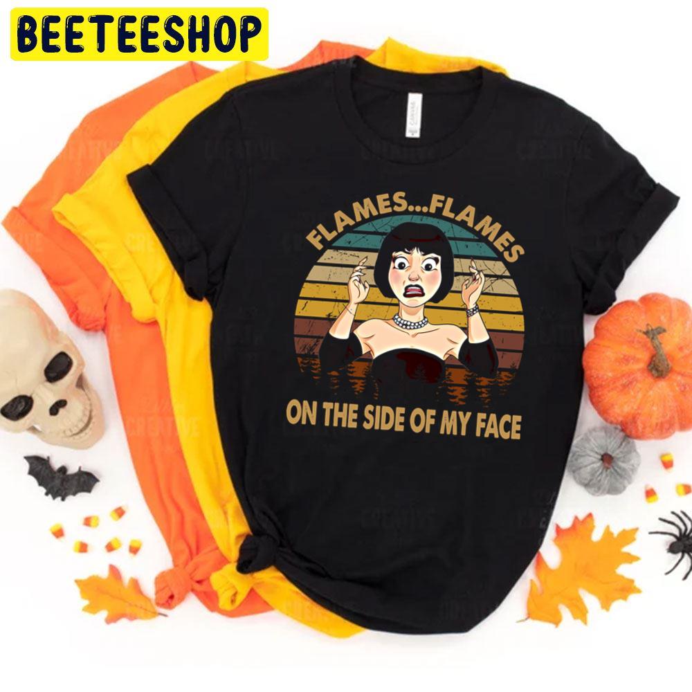 Vintage Design Clue Films Flames...Flames On The Side Of My Face Halloween Trending Unisex T-Shirt Vintage Design Clue Films Flames...Flames On The Side Of My Face Halloween Trending Unisex T-Shirt
