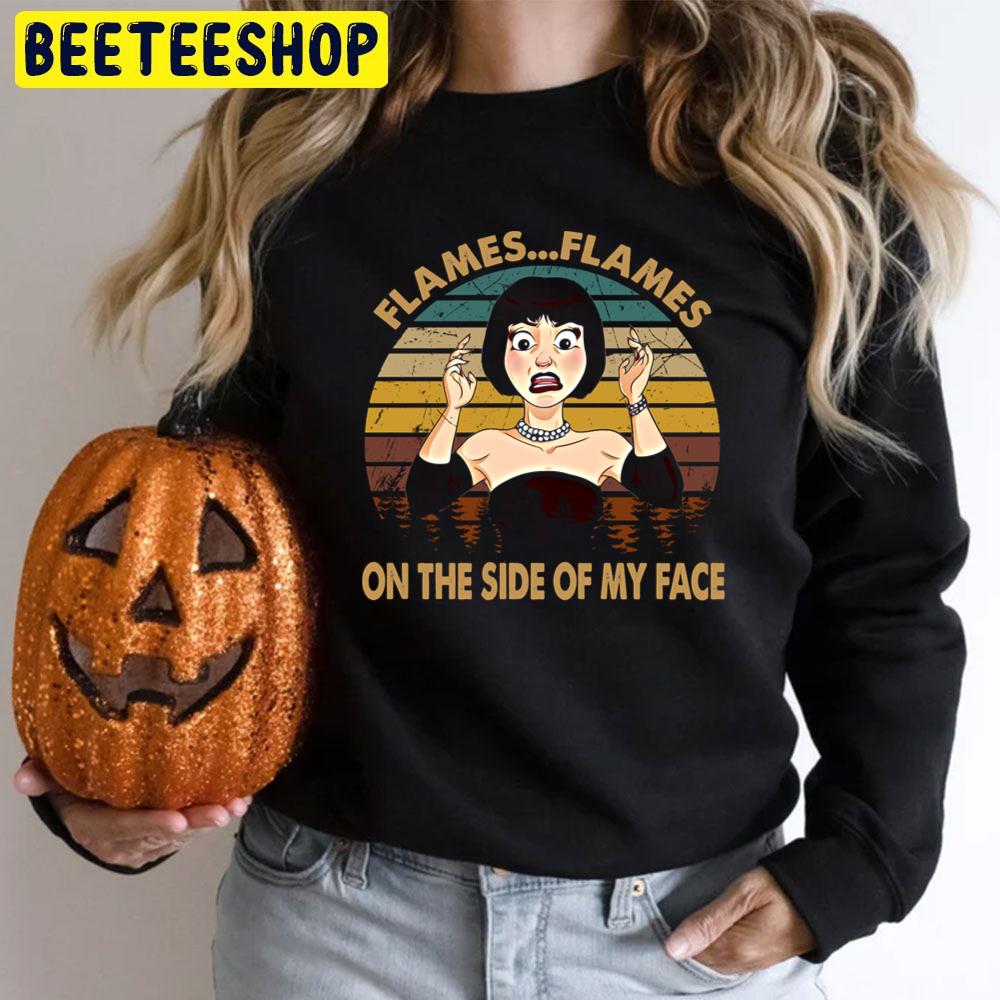 Vintage Design Clue Films Flames...Flames On The Side Of My Face Halloween Trending Unisex T-Shirt Vintage Design Clue Films Flames...Flames On The Side Of My Face Halloween Trending Unisex T-Shirt