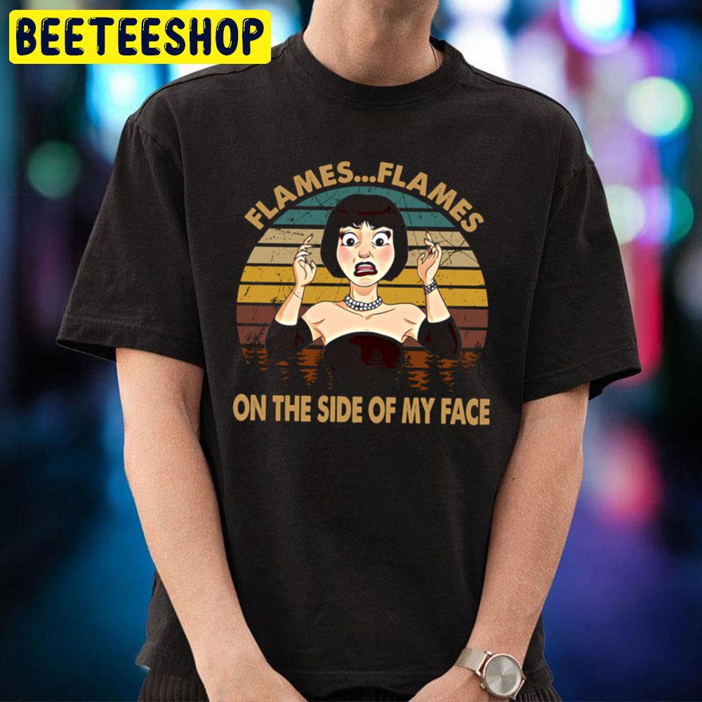 Vintage Design Clue Films Flames...Flames On The Side Of My Face Halloween Trending Unisex T-Shirt Vintage Design Clue Films Flames...Flames On The Side Of My Face Halloween Trending Unisex T-Shirt