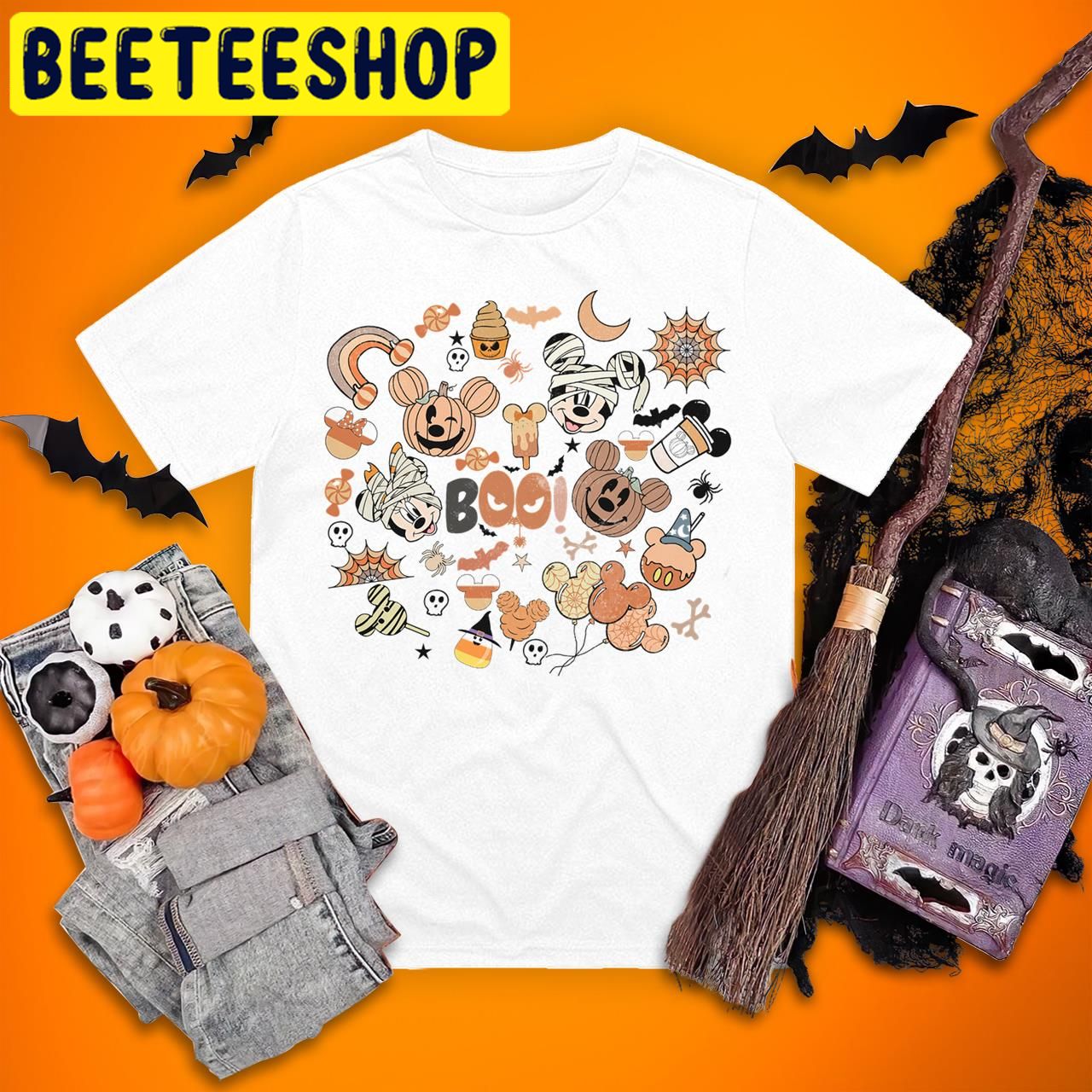 Vintage Disney Boo Disney Spooky Seasons Halloween Trending Unisex T-Shirt Vintage Disney Boo Disney Spooky Seasons Halloween Trending Unisex T-Shirt