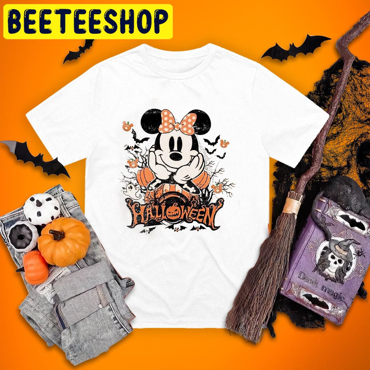 Vintage Disney Characters Minnie Mouse Halloween Trending Unisex T-Shirt Vintage Disney Characters Minnie Mouse Halloween Trending Unisex T-Shirt