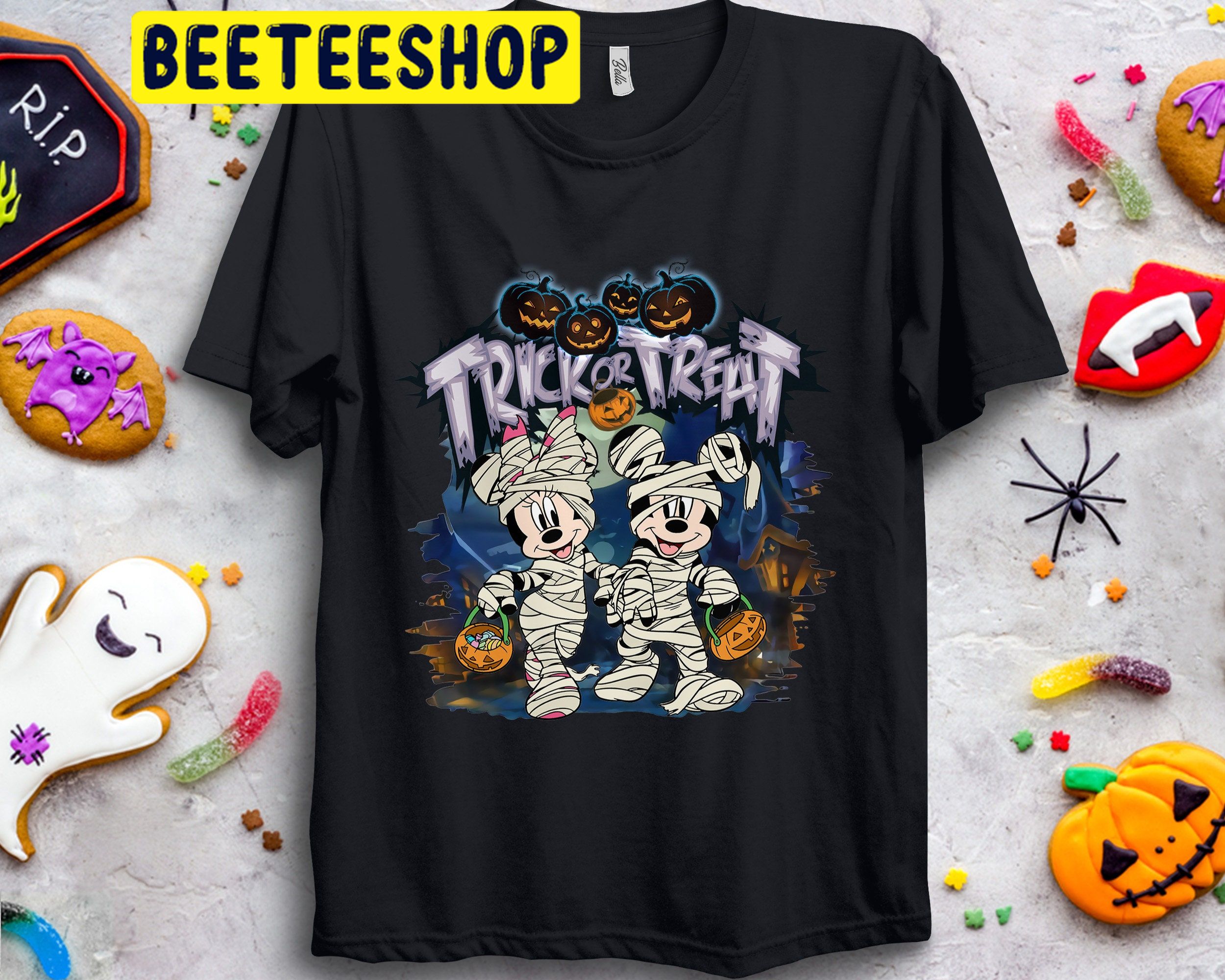 Vintage Disney Mummy Mickey Mouse And Minnie Mouse Halloween Couple Trick Or Treat Trending Unisex Shirt Vintage Disney Mummy Mickey Mouse And Minnie Mouse Halloween Couple Trick Or Treat Trending Unisex Shirt