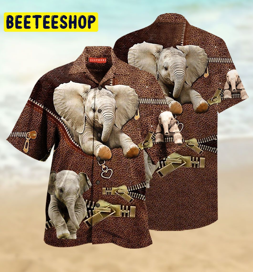 Vintage Elephant 3D All Over Printed Trending Hawaiian Shirt Vintage Elephant 3D All Over Printed Trending Hawaiian Shirt