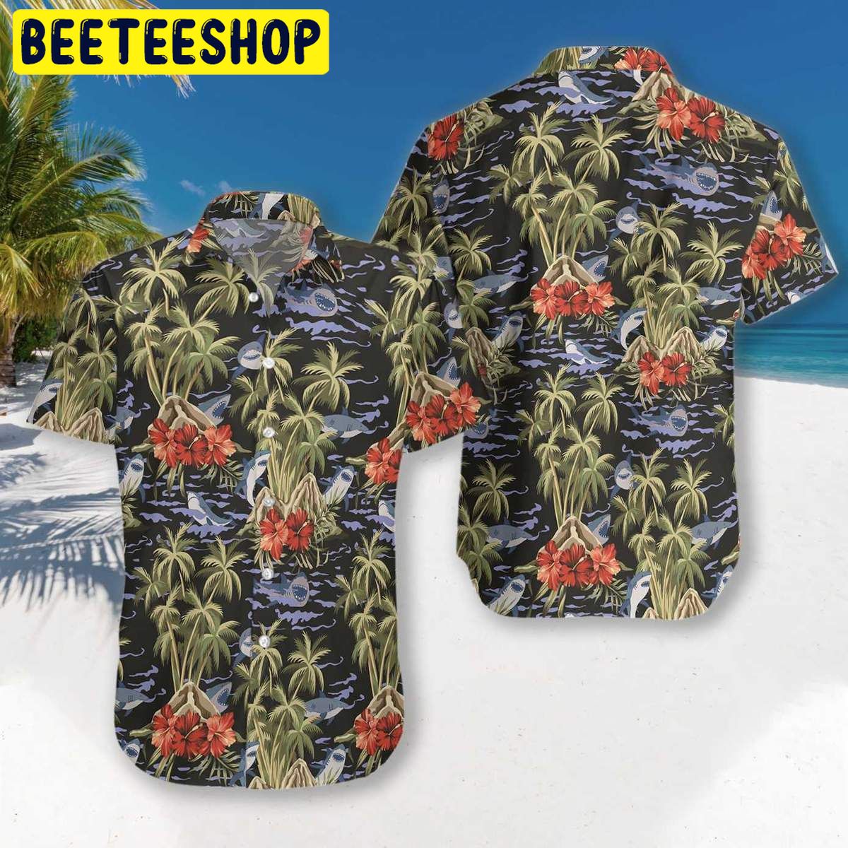Vintage Shark Trending Hawaiian Shirt Vintage Shark Trending Hawaiian Shirt