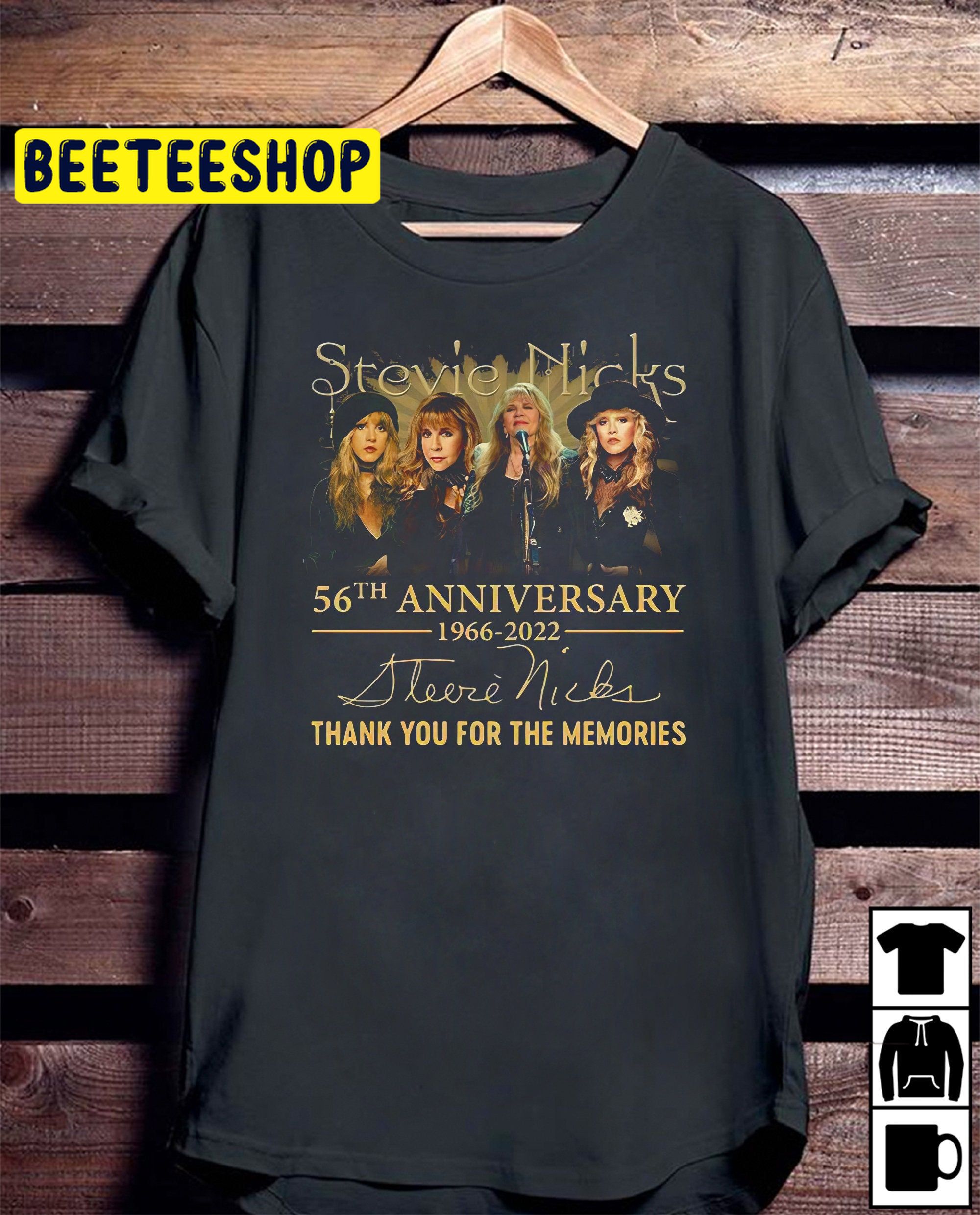 Vintage Stevie Nicks 56th Anniversary 1966 2022 Thank You For The Memories Trending Unsiex Shirt Vintage Stevie Nicks 56th Anniversary 1966 2022 Thank You For The Memories Trending Unsiex Shirt