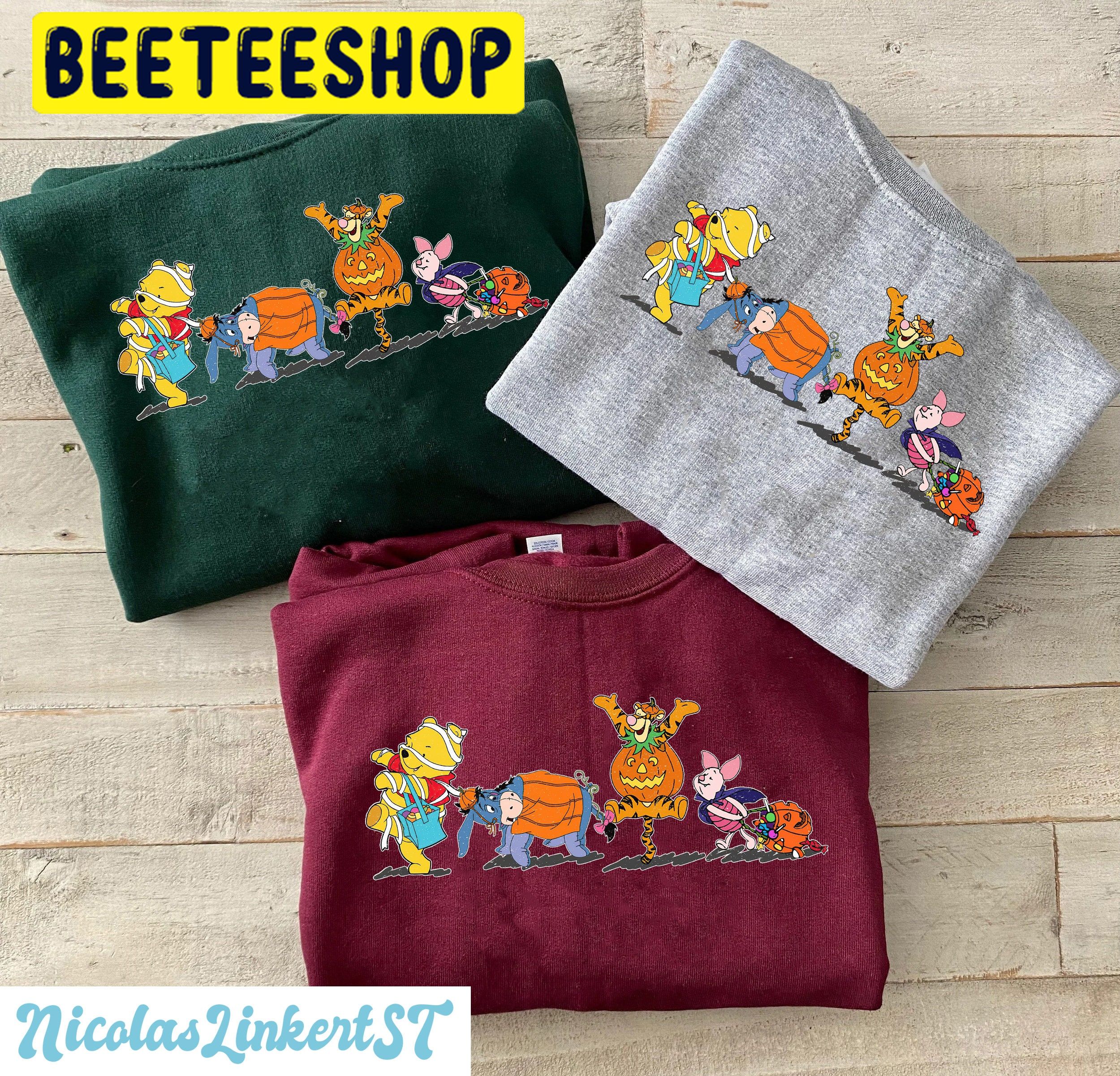 Vintage Winnie The Pooh Anf Firend Halloween Trending Unisex Shirt Vintage Winnie The Pooh Anf Firend Halloween Trending Unisex Shirt