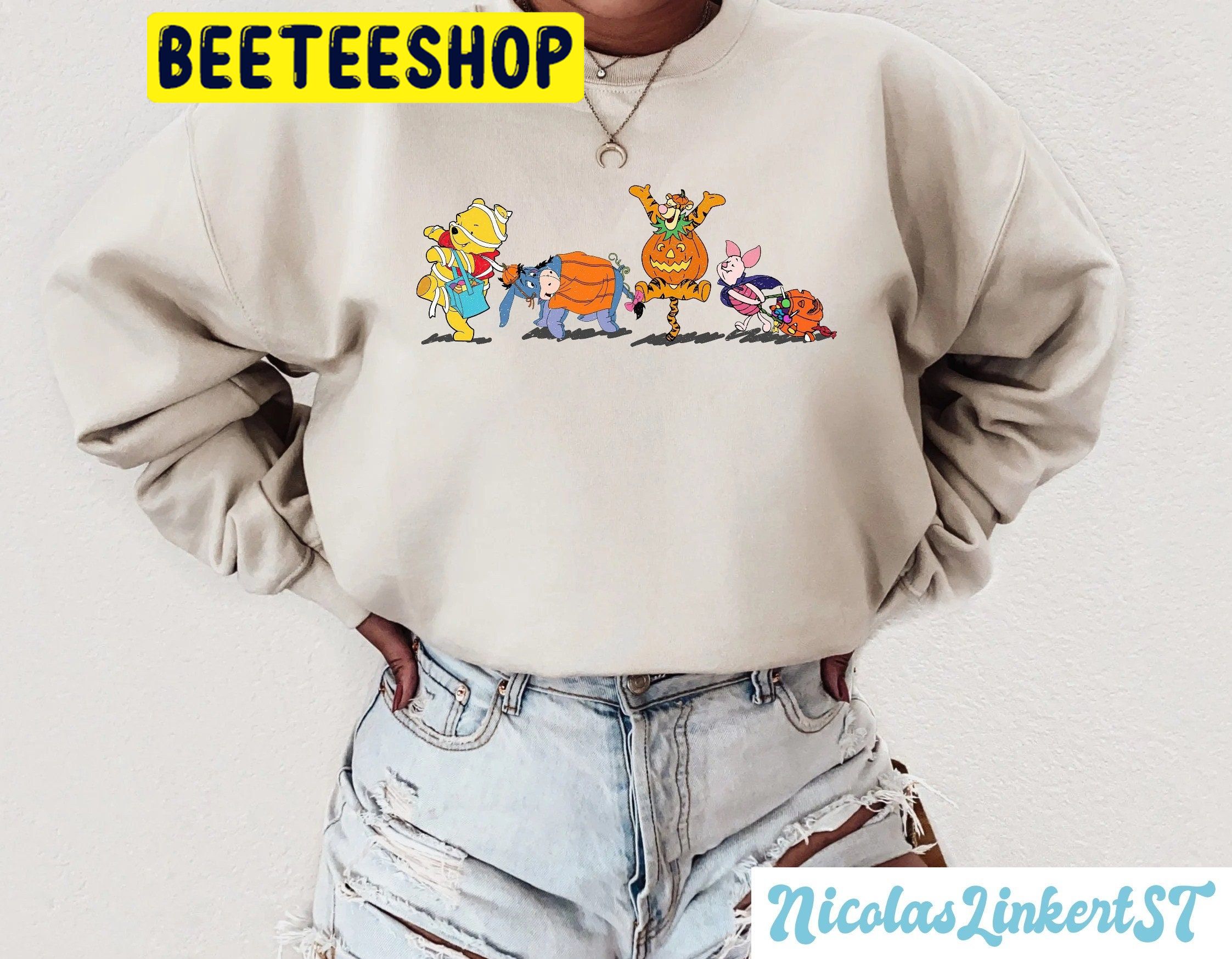 Vintage Winnie The Pooh Anf Firend Halloween Trending Unisex Shirt Vintage Winnie The Pooh Anf Firend Halloween Trending Unisex Shirt