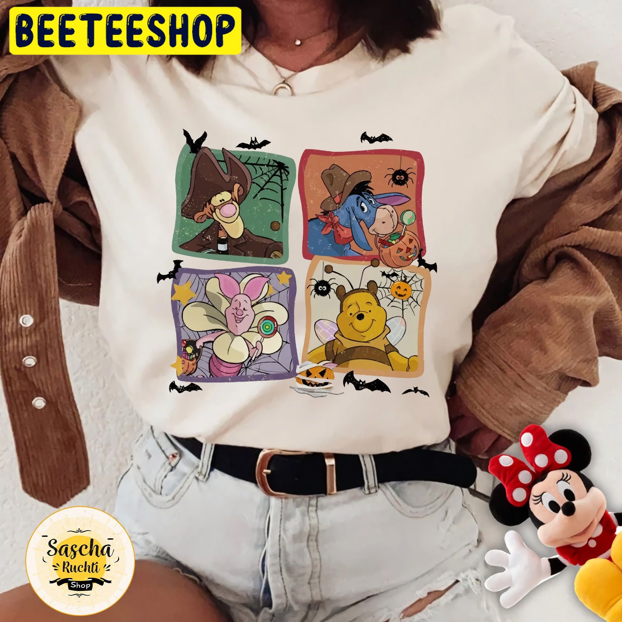 Vintage Winnie The Pooh Characters Halloween Trending Unisex Shirt Vintage Winnie The Pooh Characters Halloween Trending Unisex Shirt