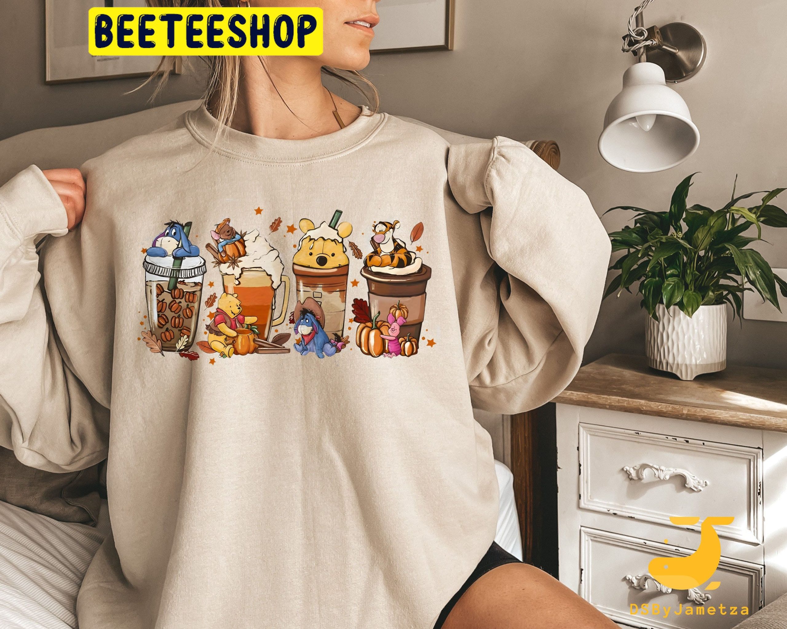 Vintage Winnie The Pooh Disney Fall Drinks Pumpkin Halloween Trending Unisex Shirt Vintage Winnie The Pooh Disney Fall Drinks Pumpkin Halloween Trending Unisex Shirt