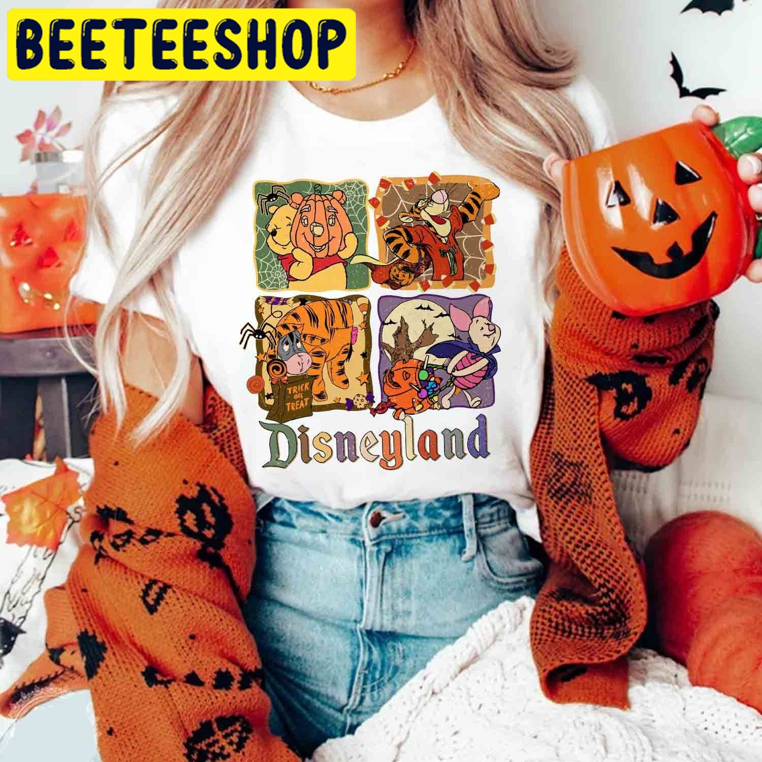 Vintage Winnie The Pooh Trick Or Treat Halloween Trending Unisex Shirt Vintage Winnie The Pooh Trick Or Treat Halloween Trending Unisex Shirt
