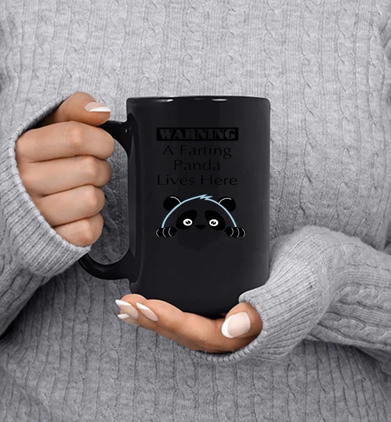 Warning A Parting Panda Lives Here Mug Warning A Parting Panda Lives Here Mug