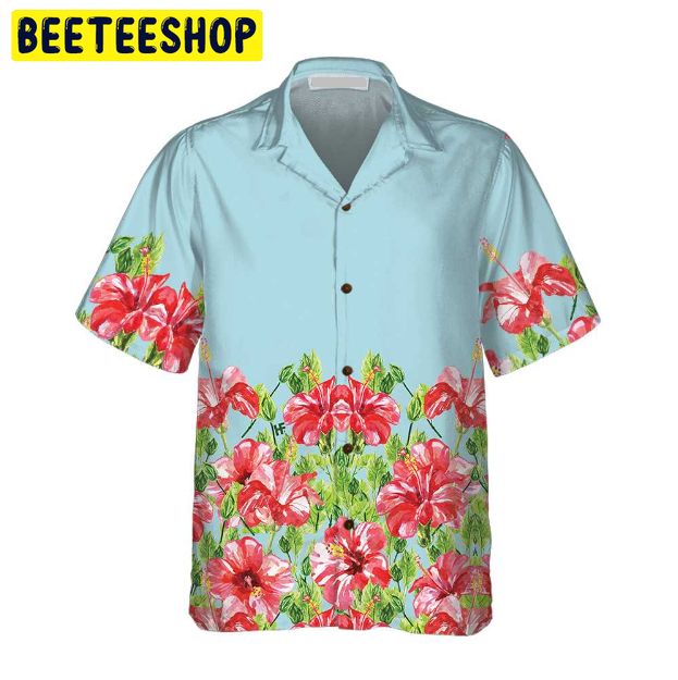 Watercolor Hibiscus Flower Trending Hawaiian Shirt Watercolor Hibiscus Flower Trending Hawaiian Shirt