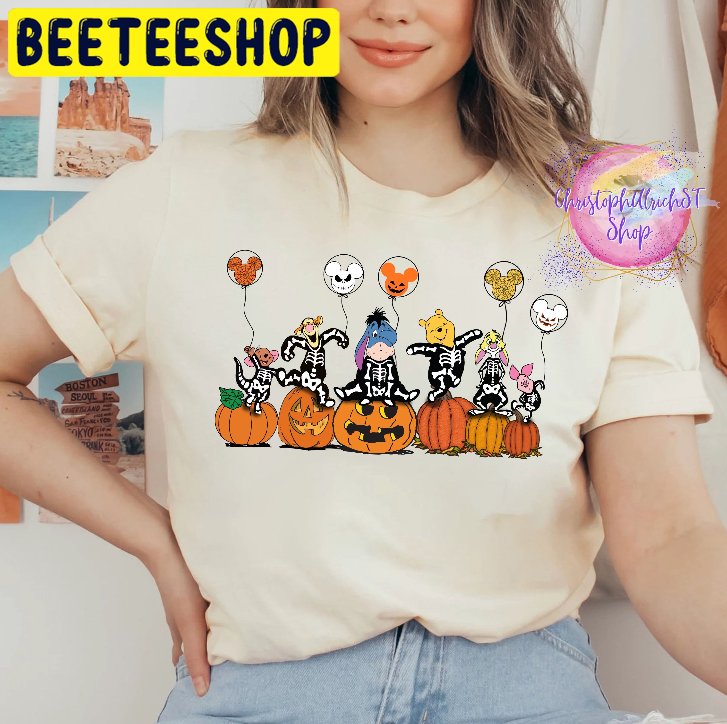 Winnie The Pooh And Friends Disney Boo Bash Halloween Trending Unisex Shirt Winnie The Pooh And Friends Disney Boo Bash Halloween Trending Unisex Shirt