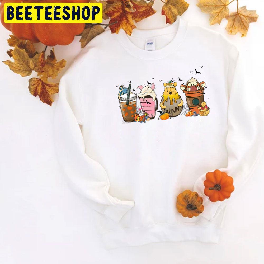 Winnie The Pooh Fall Coffee Cup Halloween Trending Unisex T-Shirt Winnie The Pooh Fall Coffee Cup Halloween Trending Unisex T-Shirt