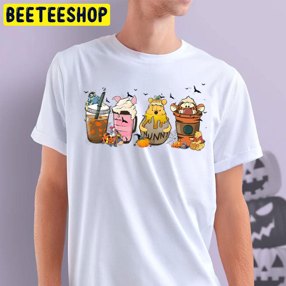 Winnie The Pooh Fall Coffee Cup Halloween Trending Unisex T-Shirt Winnie The Pooh Fall Coffee Cup Halloween Trending Unisex T-Shirt