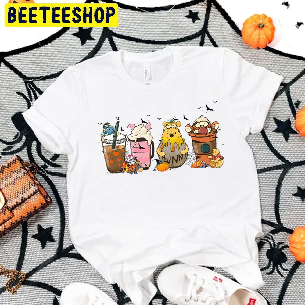 Winnie The Pooh Fall Coffee Cup Halloween Trending Unisex T-Shirt Winnie The Pooh Fall Coffee Cup Halloween Trending Unisex T-Shirt
