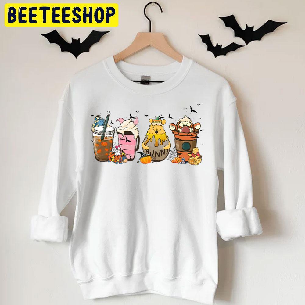Winnie The Pooh Fall Coffee Cup Halloween Trending Unisex T-Shirt Winnie The Pooh Fall Coffee Cup Halloween Trending Unisex T-Shirt