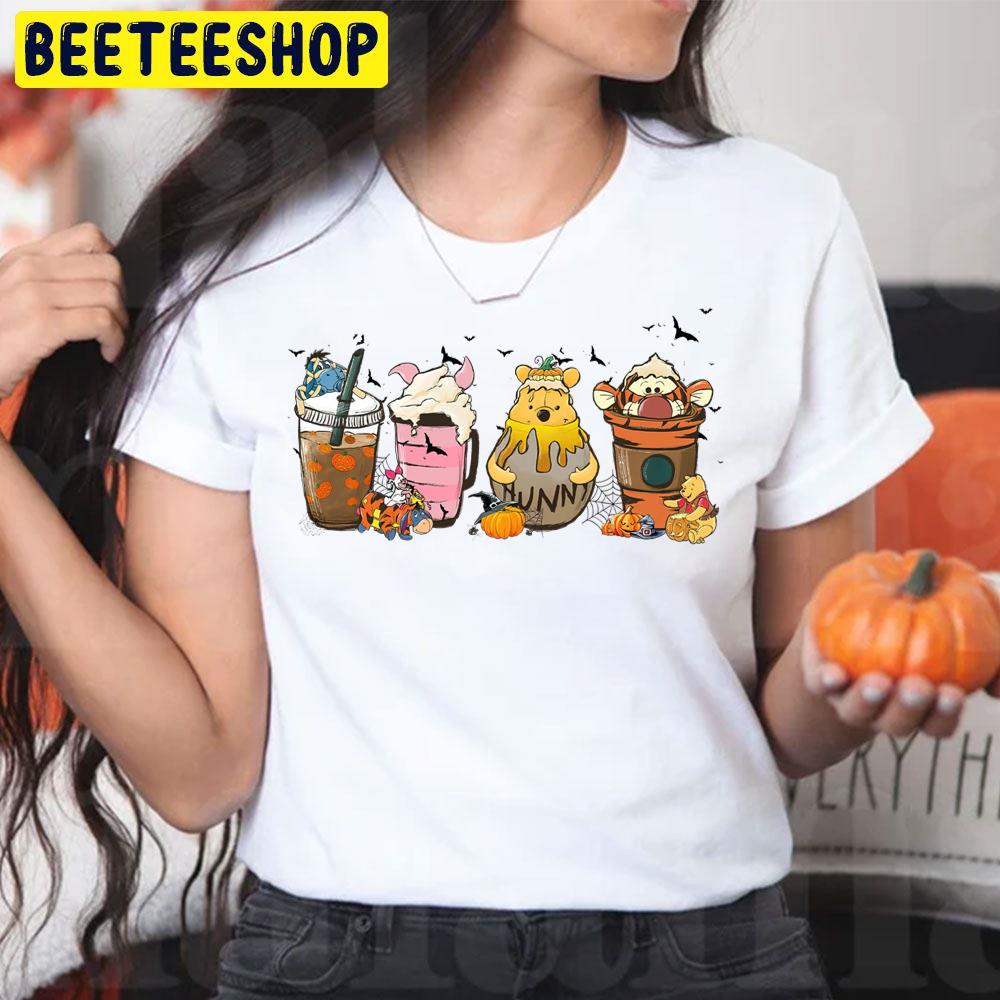 Winnie The Pooh Fall Coffee Cup Halloween Trending Unisex T-Shirt Winnie The Pooh Fall Coffee Cup Halloween Trending Unisex T-Shirt