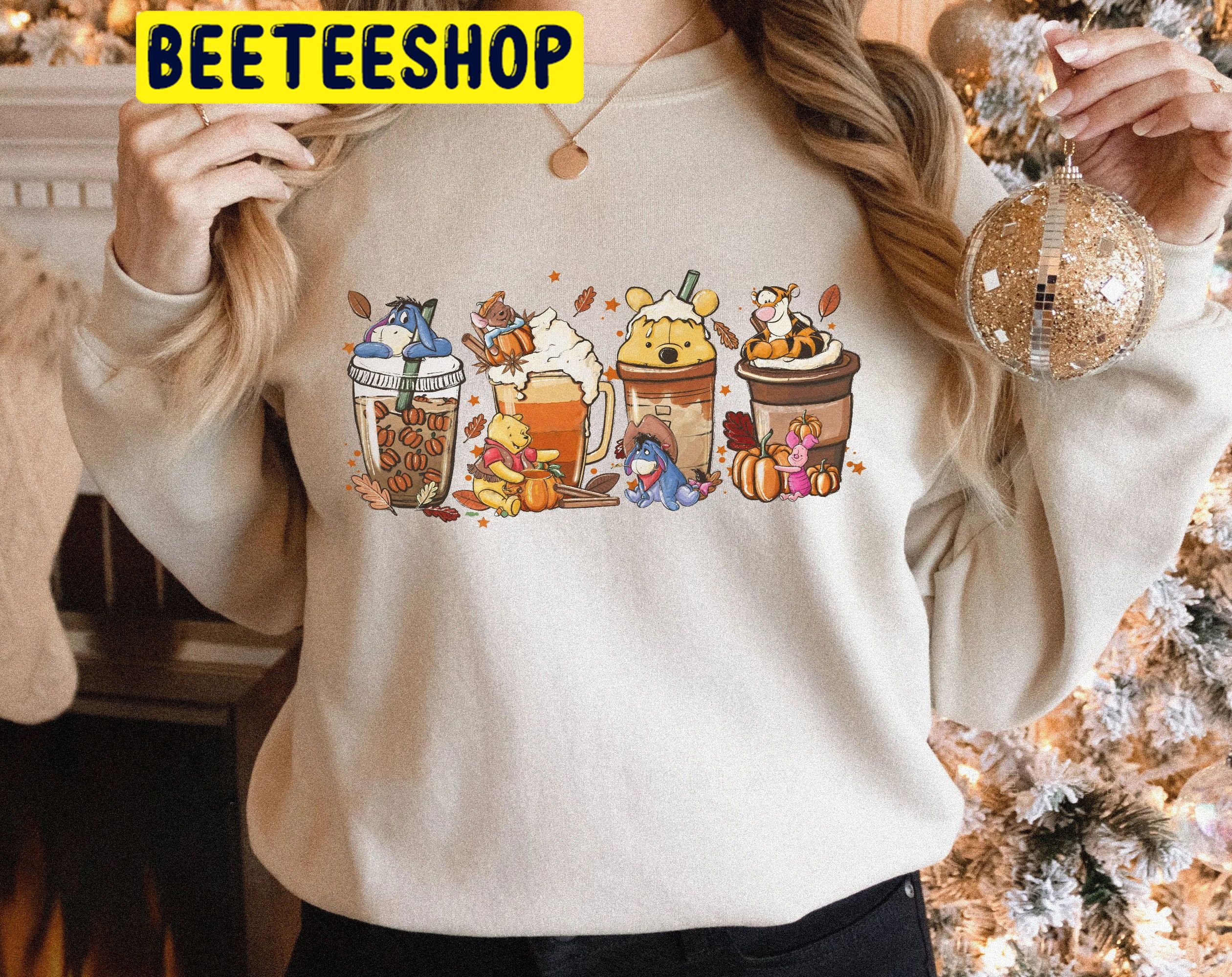 Winnie The Pooh Fall Coffee Halloween Trending Unisex Shirt Winnie The Pooh Fall Coffee Halloween Trending Unisex Shirt