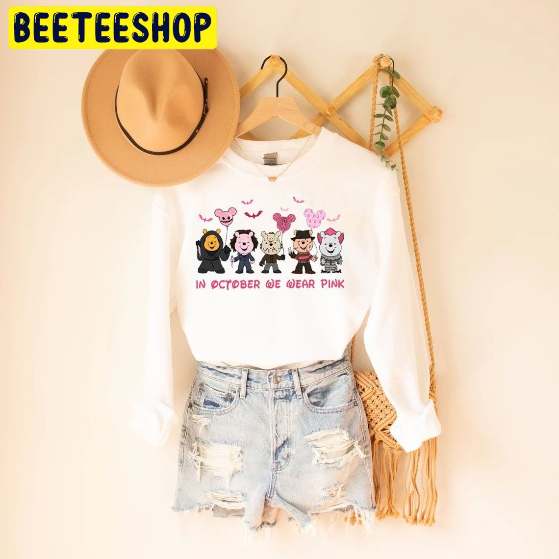 Winnie The Pooh In October We Wear Pink Trending Unisex Shirt Winnie The Pooh In October We Wear Pink Trending Unisex Shirt