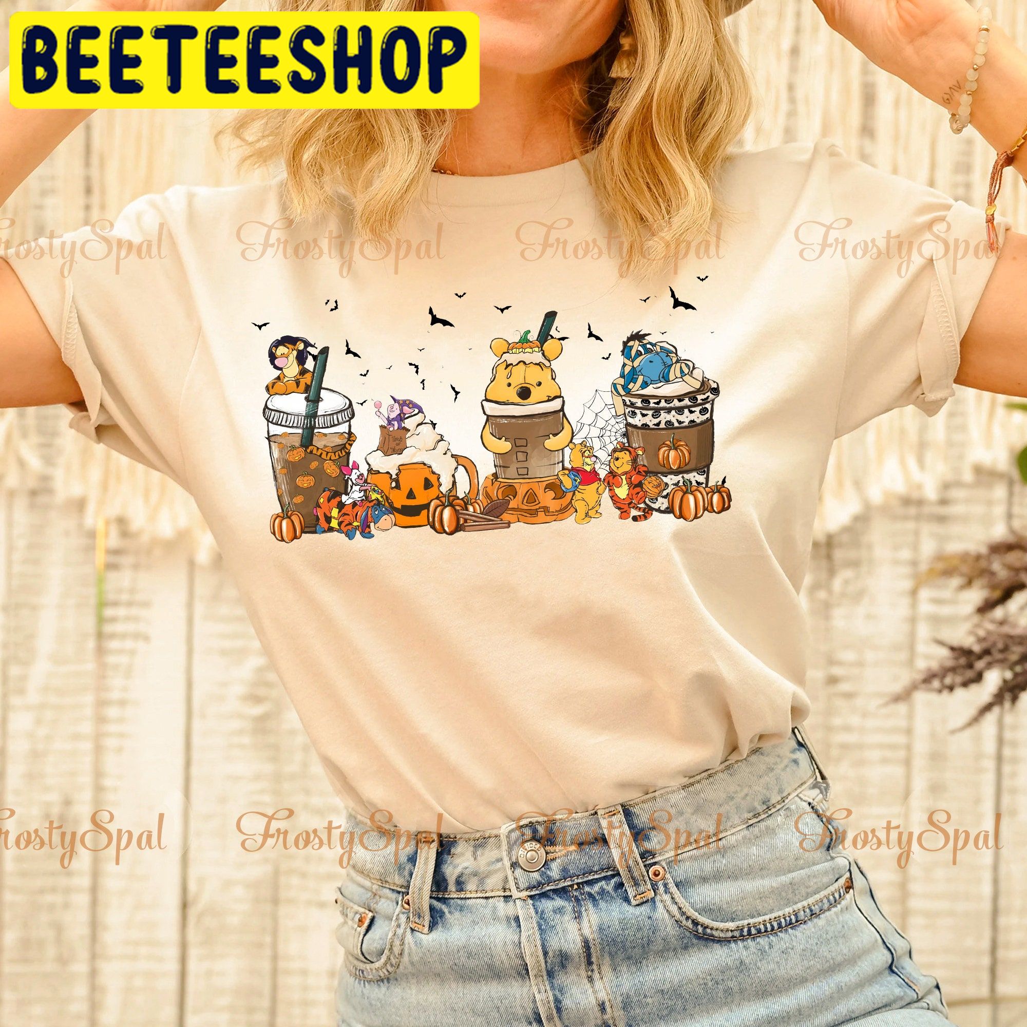 Winnie The Pooh Tiger Latte Fall Coffee Halloween Trending Unisex Shirt Winnie The Pooh Tiger Latte Fall Coffee Halloween Trending Unisex Shirt