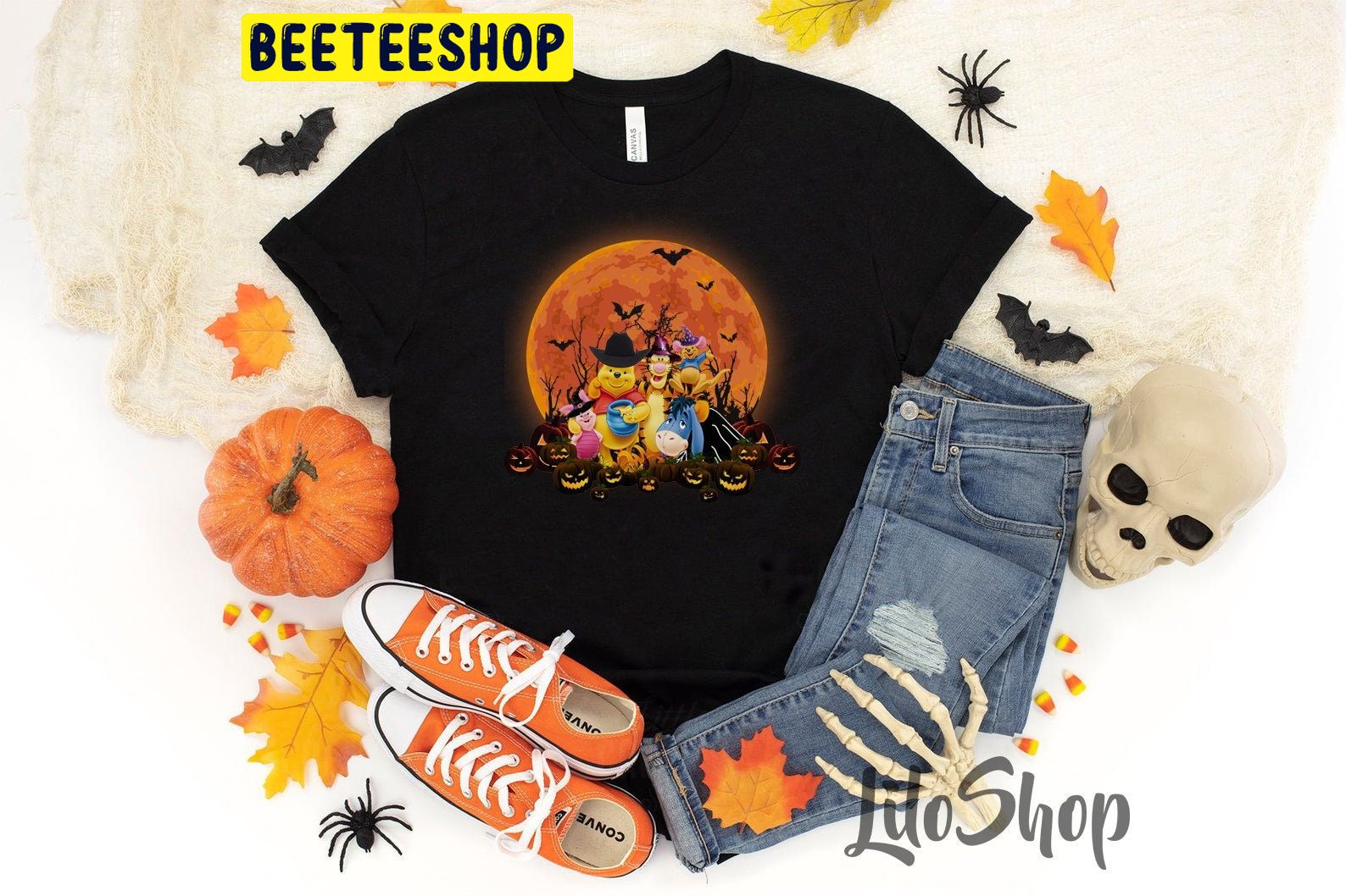 Winnie The Pooh Trick Or Treat On Halloween Night Trending Unisex Shirt Winnie The Pooh Trick Or Treat On Halloween Night Trending Unisex Shirt