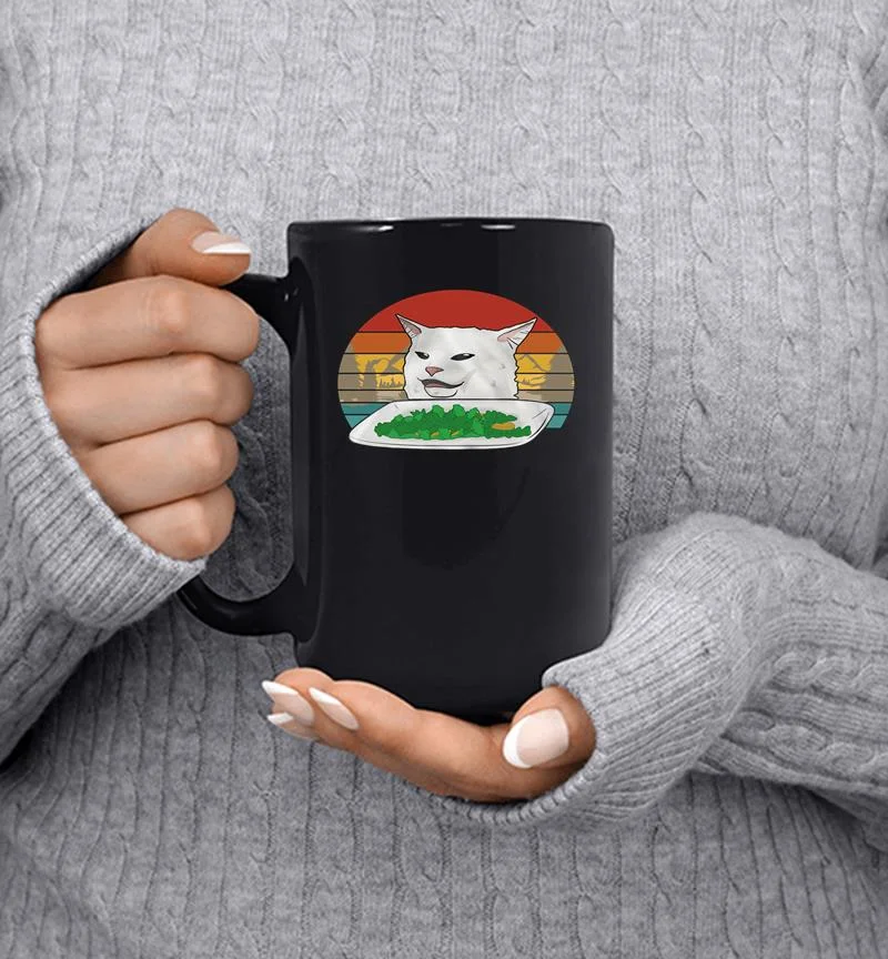 Woman Yelling At Cat Vintage Mug Woman Yelling At Cat Vintage Mug