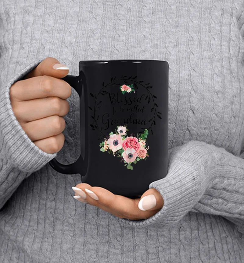 Womens Blessed Grandma Floral Grandma Mother 039s Day Gift Mug Womens Blessed Grandma Floral Grandma Mother 039s Day Gift Mug