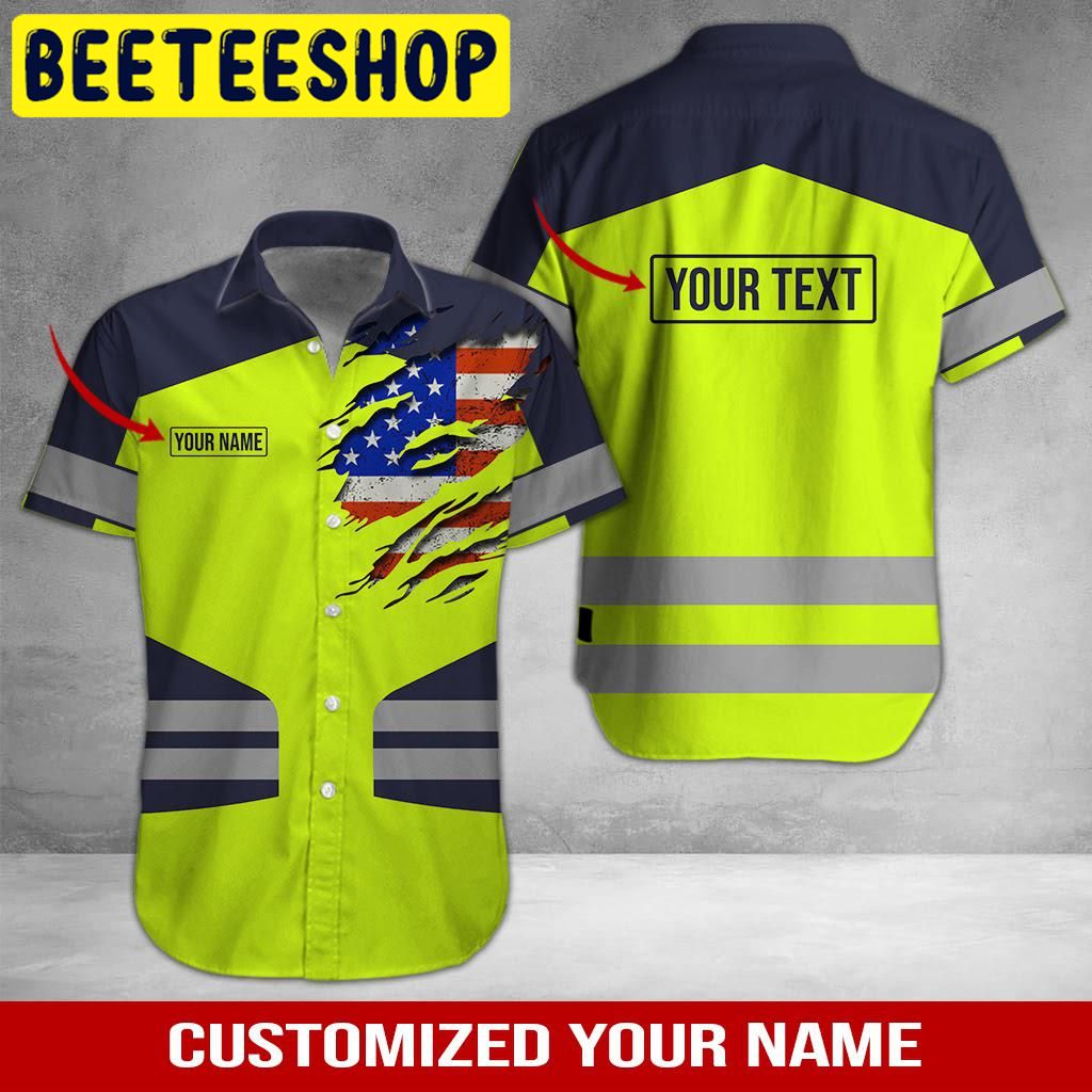 Workwear Style Custom Name Hawaiian Shirt 6359 Workwear Style Custom Name Hawaiian Shirt 6359