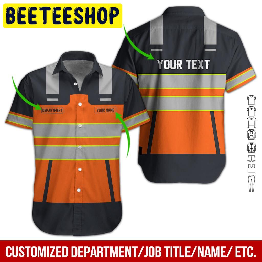 Workwear Style Custom Name Hawaiian Shirt 9359 Workwear Style Custom Name Hawaiian Shirt 9359