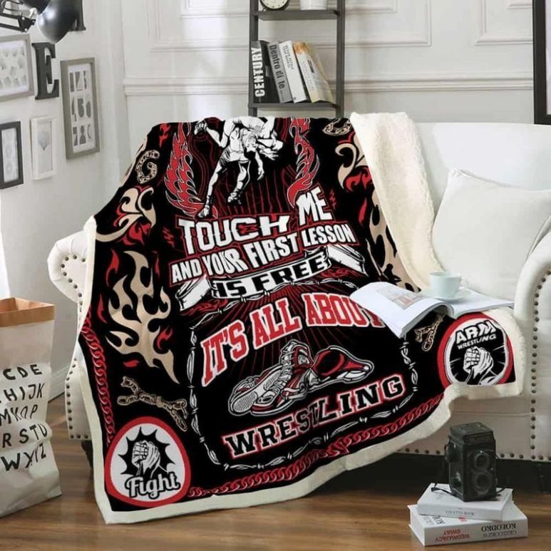 Wrestling Touch Me And Your First Lesson Is Free It's All About Wrestling Comfy Sofa Throw Blanket Wrestling Touch Me And Your First Lesson Is Free It's All About Wrestling Comfy Sofa Throw Blanket